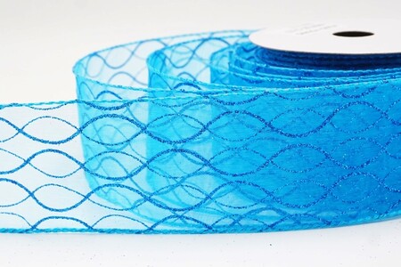 Lichtblauw glitterend ogee-rasterdraadlint_KW0472GC-12-213